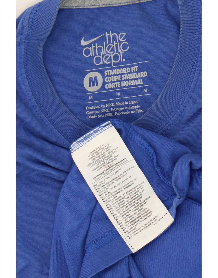 Nike Womens Standard Fit T-Shirt Top Medium Blue Cotton
