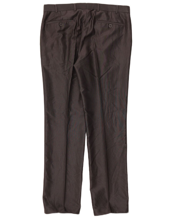 Angelo Litrico Mens Suit Trousers IT 48 Medium W34 L30 Grey Pinstripe