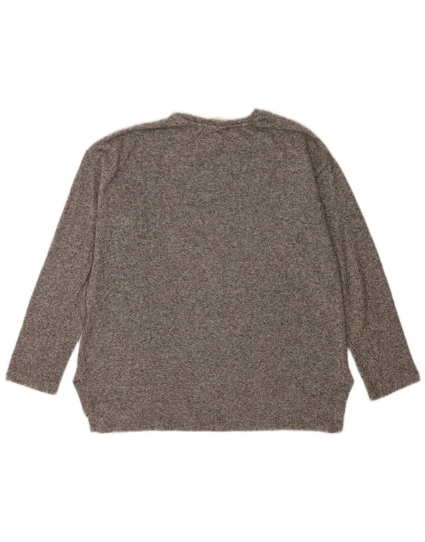 Zara Girls Sweatshirt Jumper 11-12 Years Grey Flecked Viscose