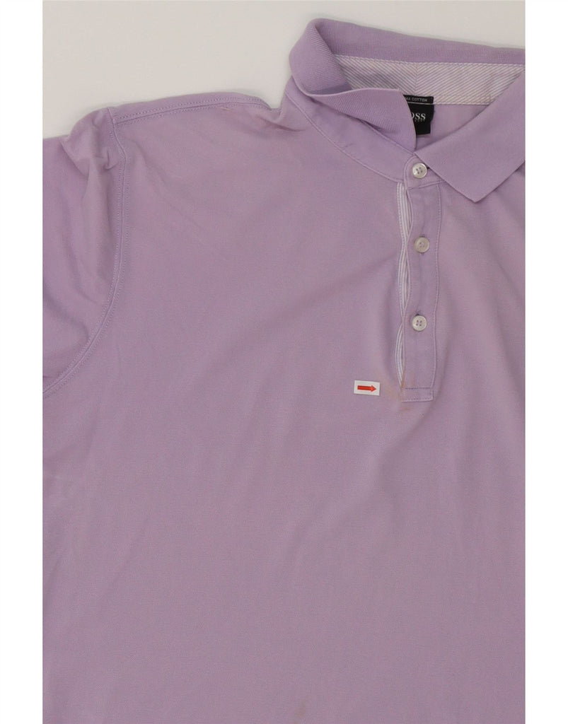 HUGO BOSS Mens Polo Shirt XL Purple Cotton Vintage Hugo Boss and Second-Hand Hugo Boss from Messina Hembry 