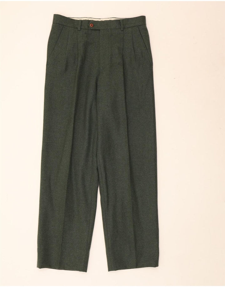 Valentino Mens Pegged Suit Trousers IT 48 Medium W32 L31 Green