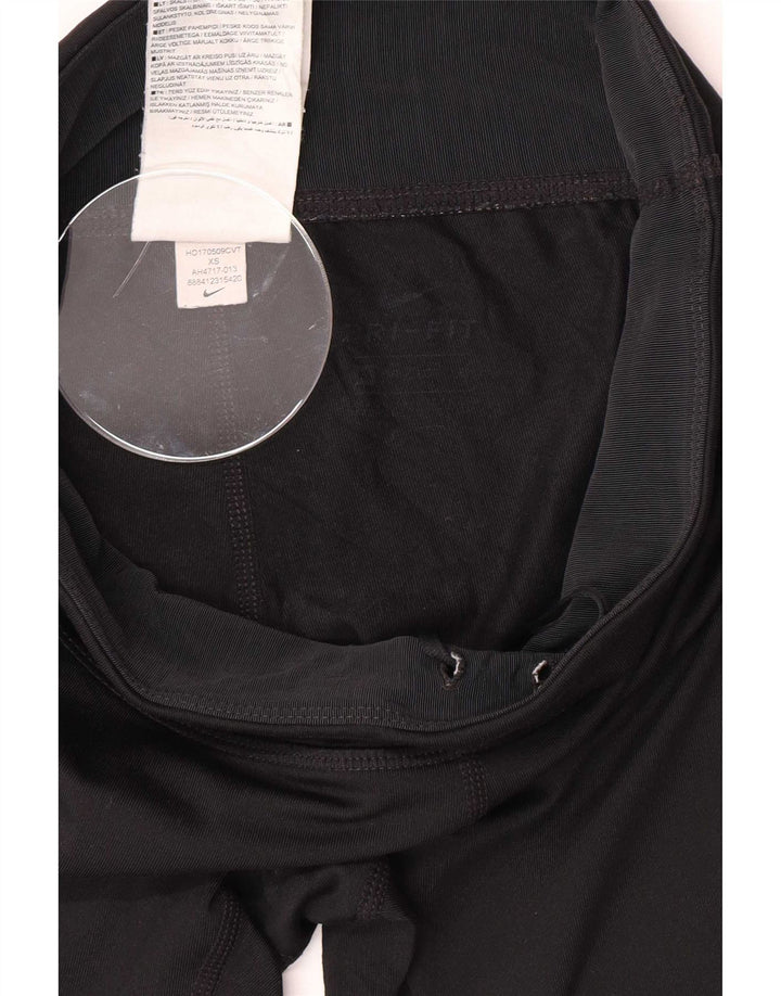 Nike Womens Graphic Leggings UK 4 XS Black Polyester