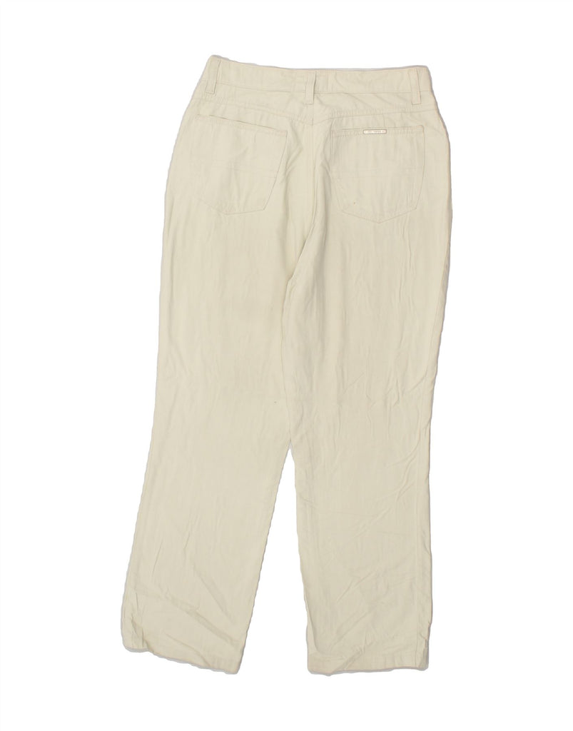 TRUSSARDI Womens Straight Casual Trousers W27 L26  Beige Viscose Vintage Trussardi and Second-Hand Trussardi from Messina Hembry 