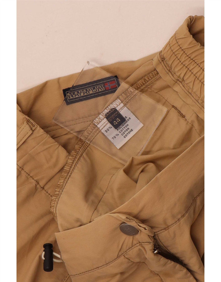 Napapijri Womens Joggers Cargo Trousers IT 44 Medium W32 L32 Beige