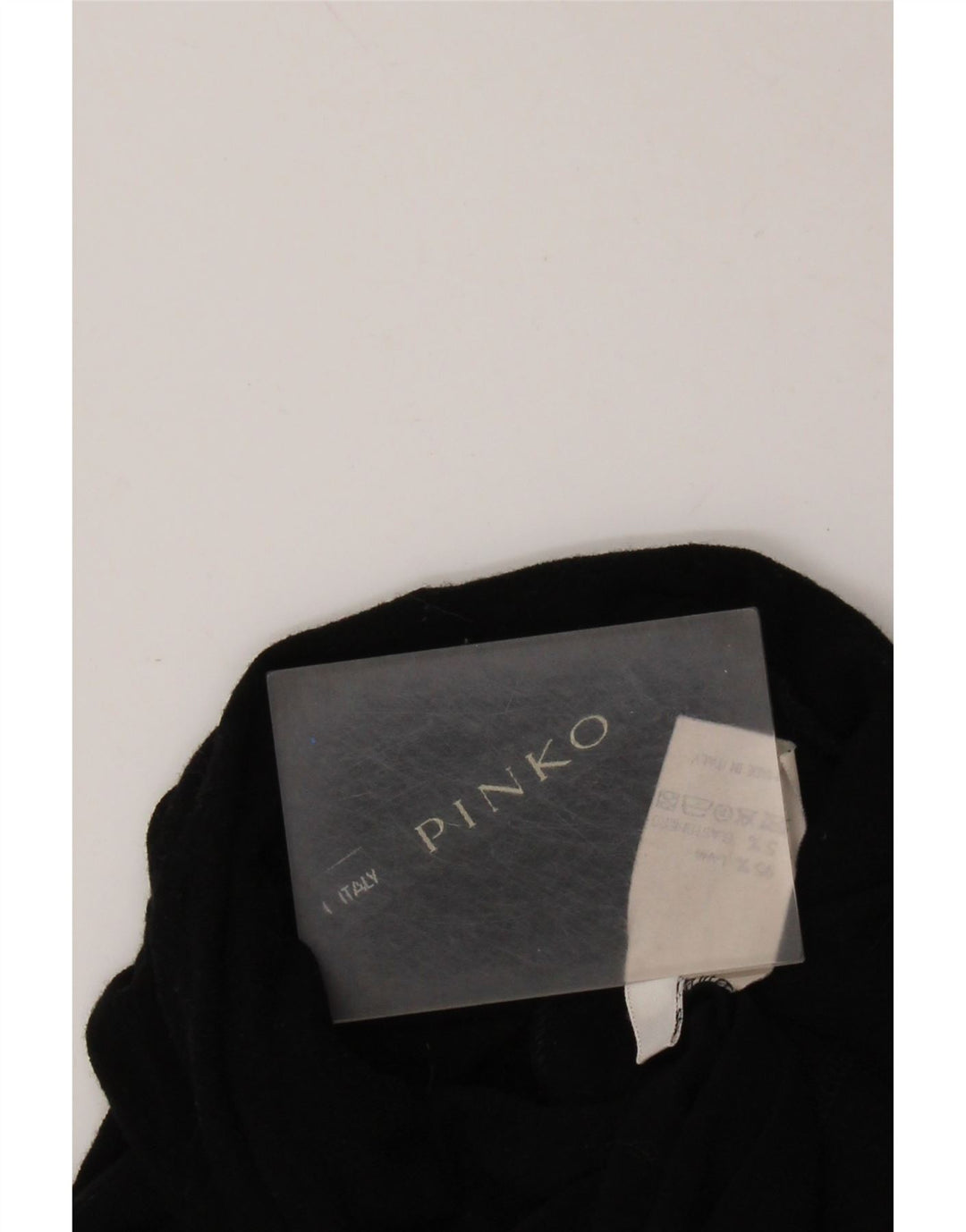 PINKO Womens Crop 3/4 Sleeve Turtle Neck Jumper Sweater UK 14 Medium Black