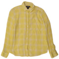 LANDS END Womens Shirt UK 14 Large Yellow Check