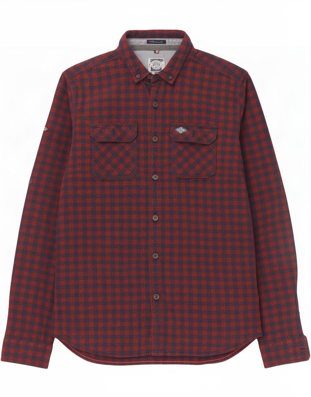 Superdry Mens Flannel Shirt XL Red Gingham Cotton