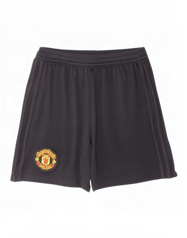 Adidas Boys Manchester United Sport Shorts 11-12 Years Black Polyester