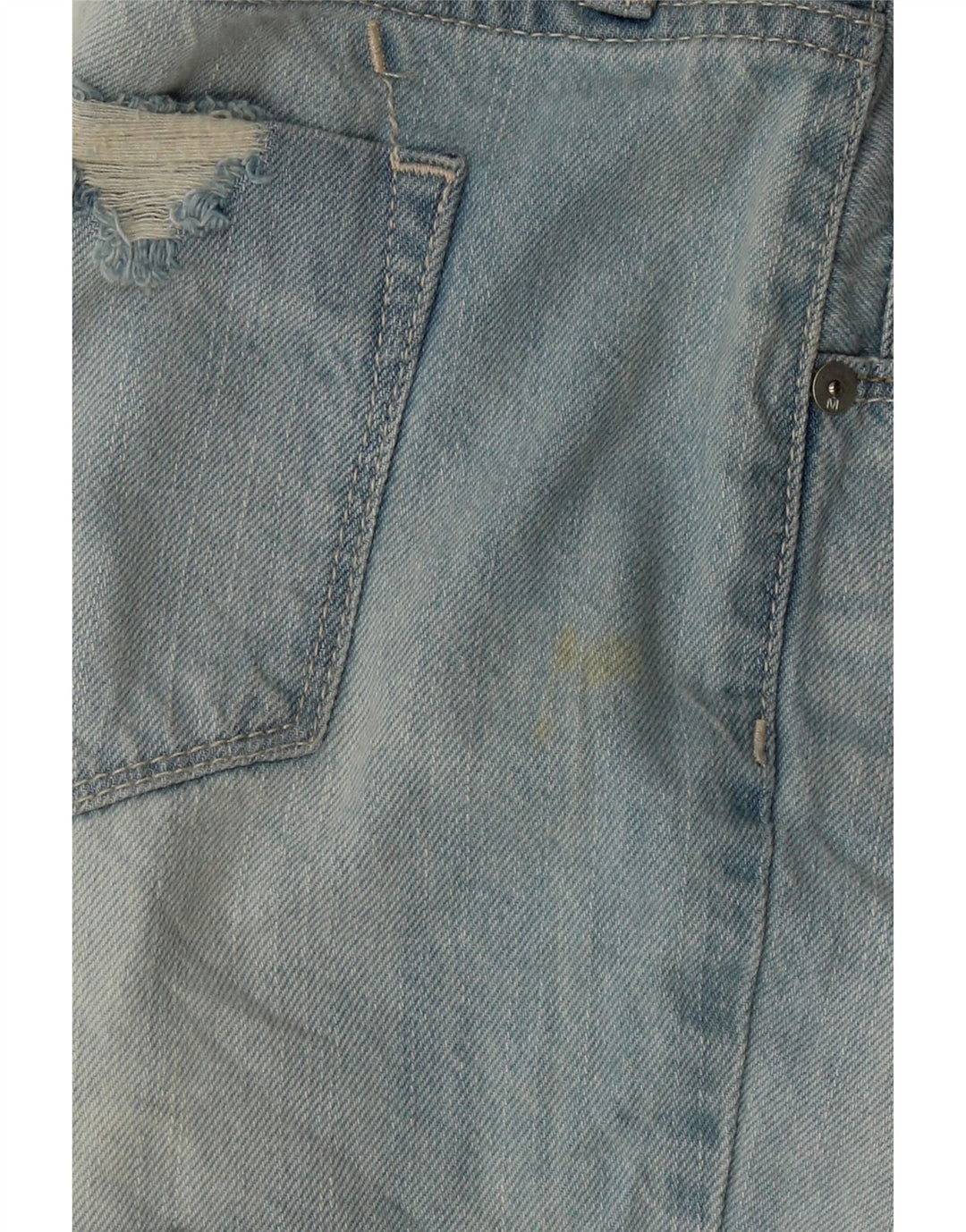 MOSSIMO Womens Boyfriend Denim Shorts US 0 XS W30  Blue Houndstooth Vintage Mossimo and Second-Hand Mossimo from Messina Hembry 