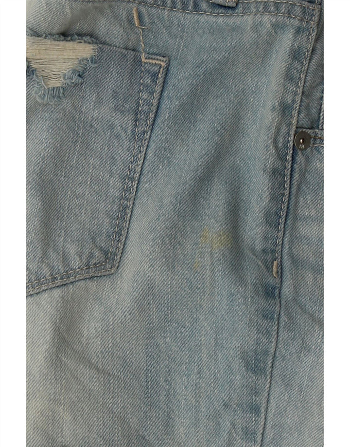 MOSSIMO Womens Boyfriend Denim Shorts US 0 XS W30  Blue Houndstooth Vintage Mossimo and Second-Hand Mossimo from Messina Hembry 
