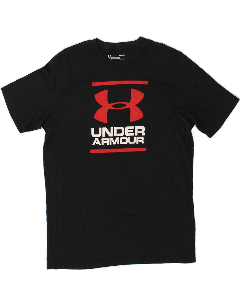 UNDER ARMOUR Mens Heat Gear Graphic T-Shirt Top Medium Black | Vintage Under Armour | Thrift | Second-Hand Under Armour | Used Clothing | Messina Hembry 