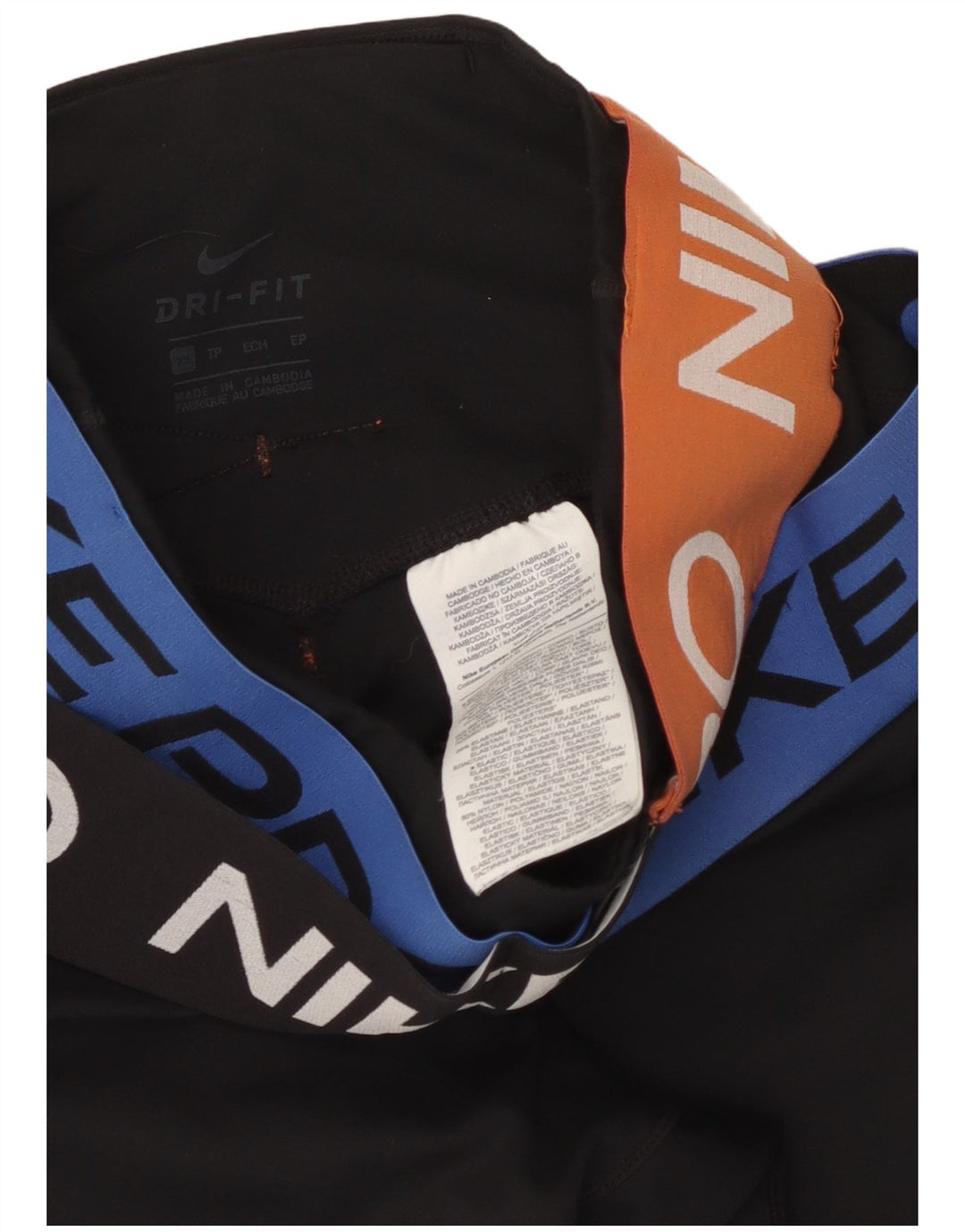 NIKE Womens Dri Fit Graphic Leggings UK 4 XS Black Polyester