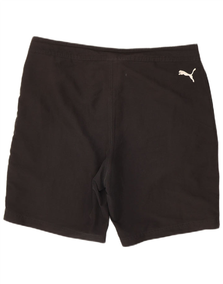 Puma Mens Graphic Swimming Shorts Large  Black