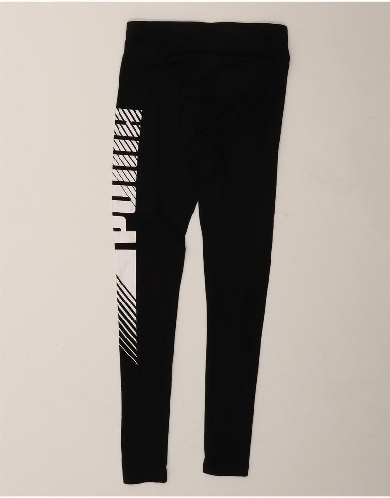 PUMA Womens Graphic Leggings UK 6 XS  Black Cotton Vintage Puma and Second-Hand Puma from Messina Hembry 