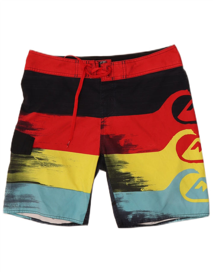 Quiksilver Mens Graphic Swimming Shorts Medium Multicoloured Striped