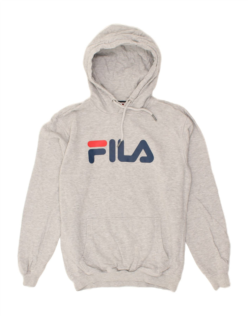FILA Mens Graphic Hoodie Jumper XS Grey | Vintage Fila | Thrift | Second-Hand Fila | Used Clothing | Messina Hembry 