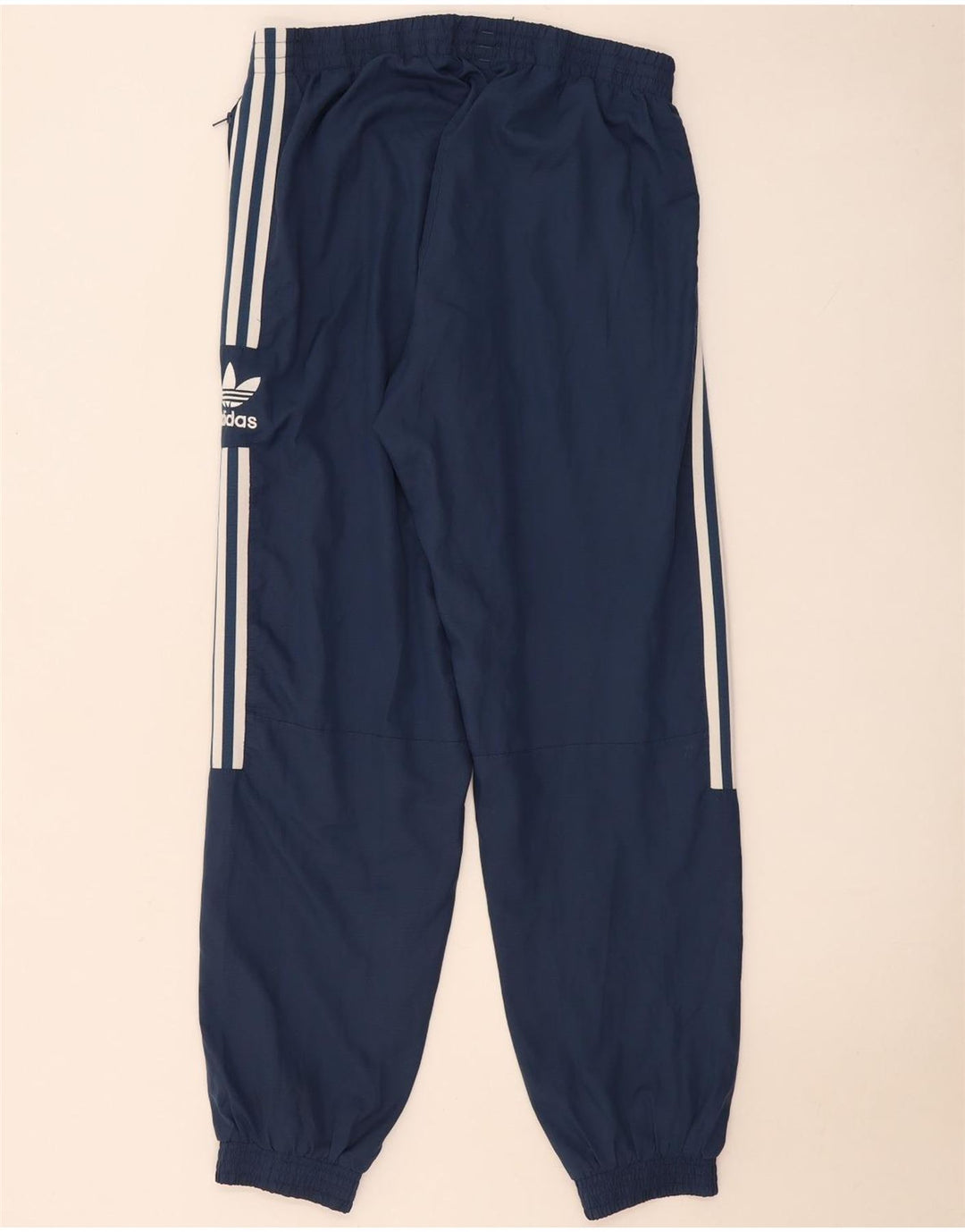 Adidas Mens Tracksuit Trousers Joggers Medium Navy Blue Polyester