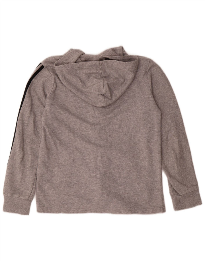 ADIDAS Boys Zip Hoodie Sweater 11-12 Years Grey