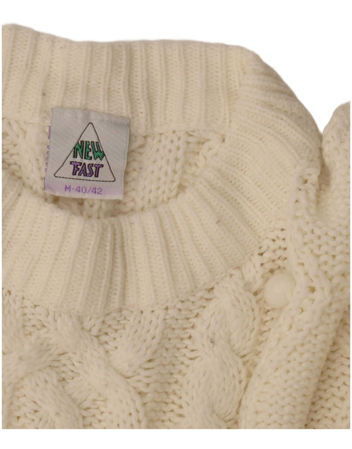 New Fast Womens Oversized Crew Neck Jumper Sweater EU 40/42 Medium White