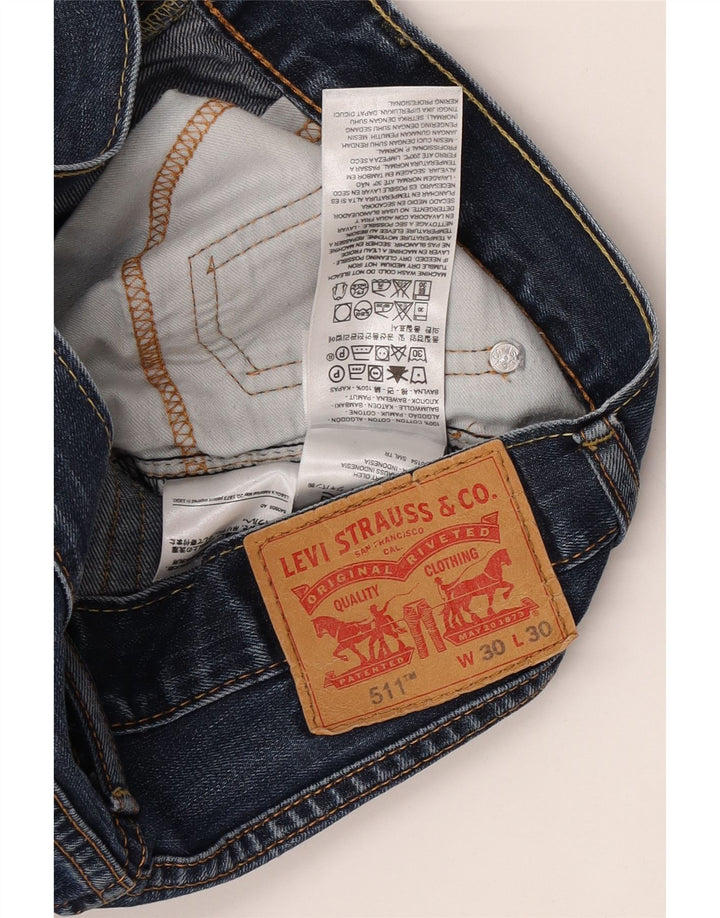 Levi's Mens 511 Slim Jeans W30 L30 Blue Cotton