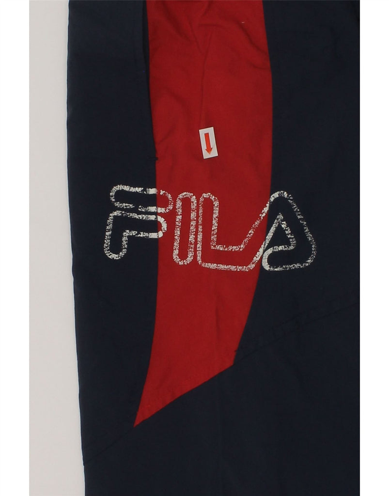 FILA Boys Graphic Sport Shorts 7-8 Years Navy Blue Polyamide | Vintage Fila | Thrift | Second-Hand Fila | Used Clothing | Messina Hembry 