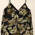 OASIS Womens Cami Top UK 10 Small Black Floral Polyester Vintage Oasis and Second-Hand Oasis from Messina Hembry 