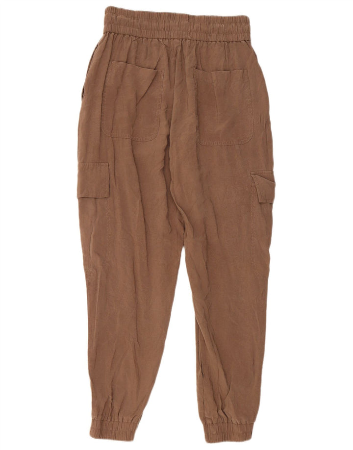 Zara Womens Joggers Cargo Trousers Medium W28 L27 Brown Viscose