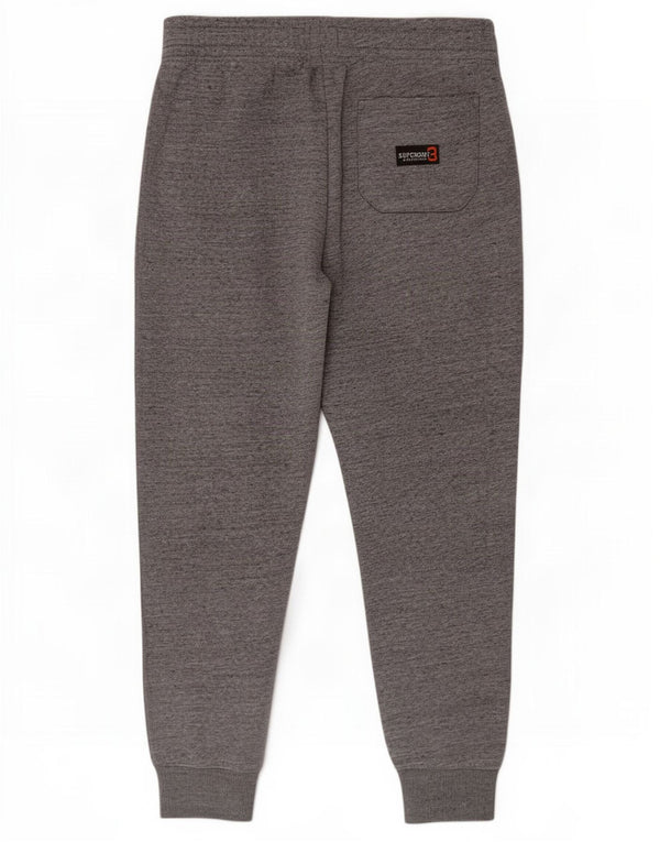 Superdry Mens Tracksuit Trousers Joggers Medium Grey Flecked Cotton