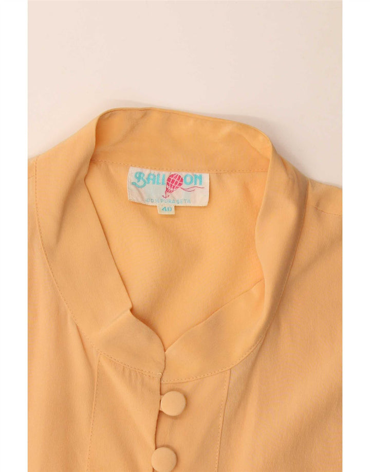 Balloon Womens Sleeveless Oversized Blouse Top IT 40 Small Beige Silk