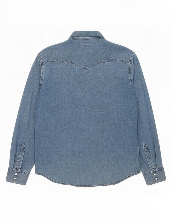 Levi's Mens Slim Fit Denim Shirt Small Blue Cotton