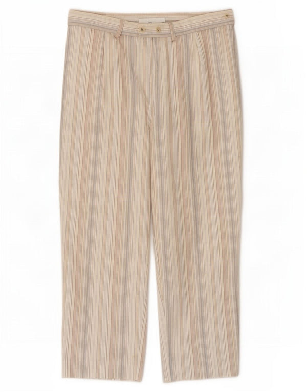 Marks & Spencer Womens Cropped Trousers UK 16 Large W34 L23 Multicoloured