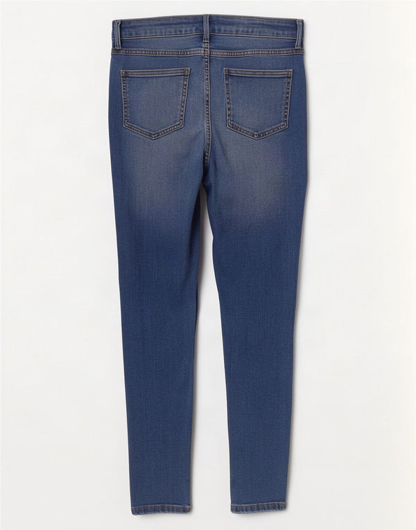 Marks & Spencer Womens Jegging Jeans UK 12 Medium W30 L30 Blue Cotton
