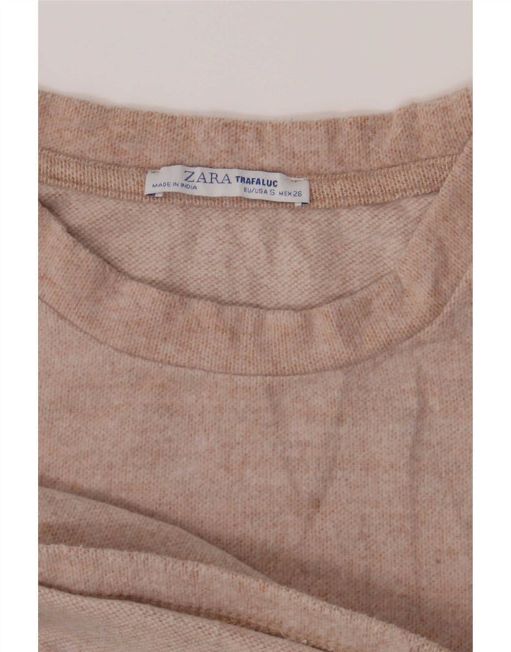 Zara Womens Trafaluc Oversized Top Long Sleeve UK 10 Small Pink