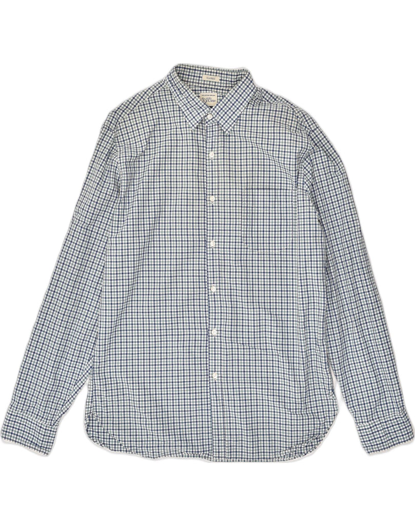 J. CREW Mens Classic Fit Shirt Large Grey Check Cotton | Vintage J. Crew | Thrift | Second-Hand J. Crew | Used Clothing | Messina Hembry 