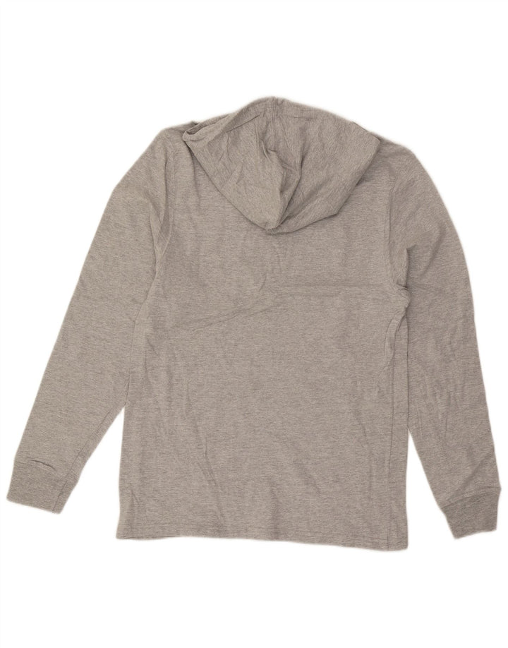 Champion Mens Graphic Hoodie Jumper Medium Grey Flecked Cotton