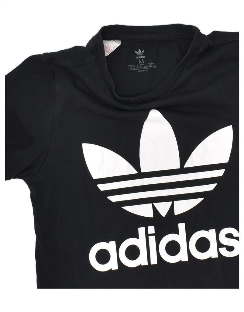 ADIDAS Girls Graphic T-Shirt Top 11-12 Years Medium  Black Cotton | Vintage Adidas | Thrift | Second-Hand Adidas | Used Clothing | Messina Hembry 