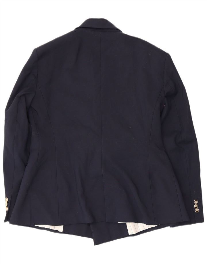Zara Womens Double Breasted Blazer Jacket UK 18 XL Navy Blue