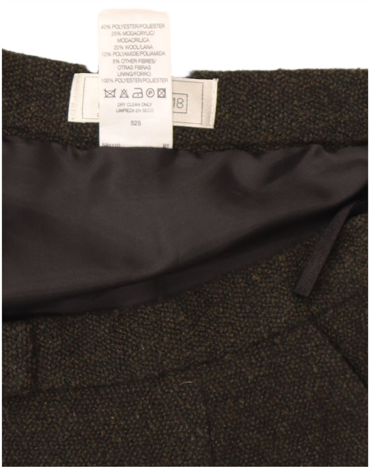 St. Bernard Womens Pencil Skirt UK 18 XL W34 Khaki Polyester