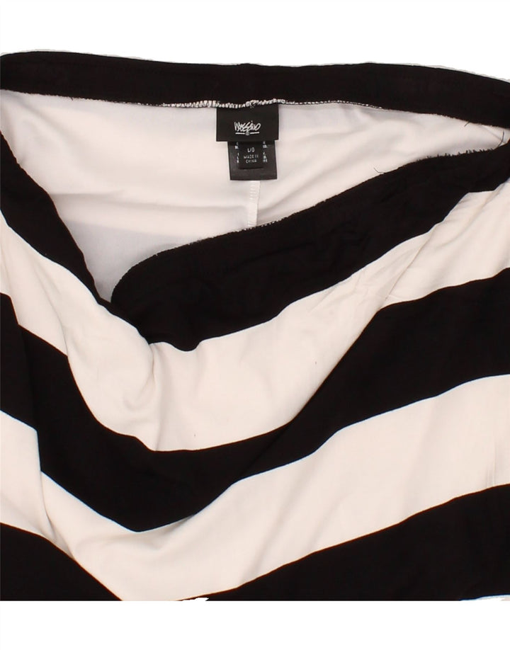 MOSSIMO Womens Straight Skirt Large W34  Black Striped Rayon Vintage Mossimo and Second-Hand Mossimo from Messina Hembry 