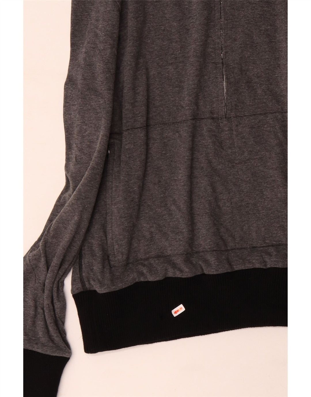 FRANCO ZICHE Mens Zip Neck Sweatshirt Jumper Large Grey Colourblock