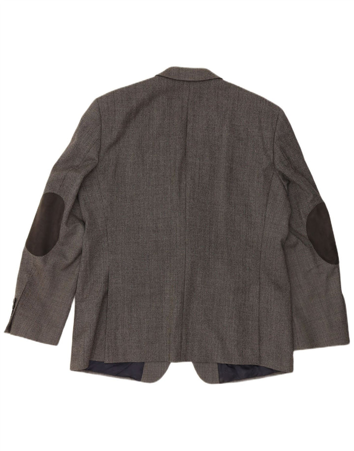PIERRE CARDIN Mens 2 Button Blazer Jacket UK 40 Large Grey Virgin Wool