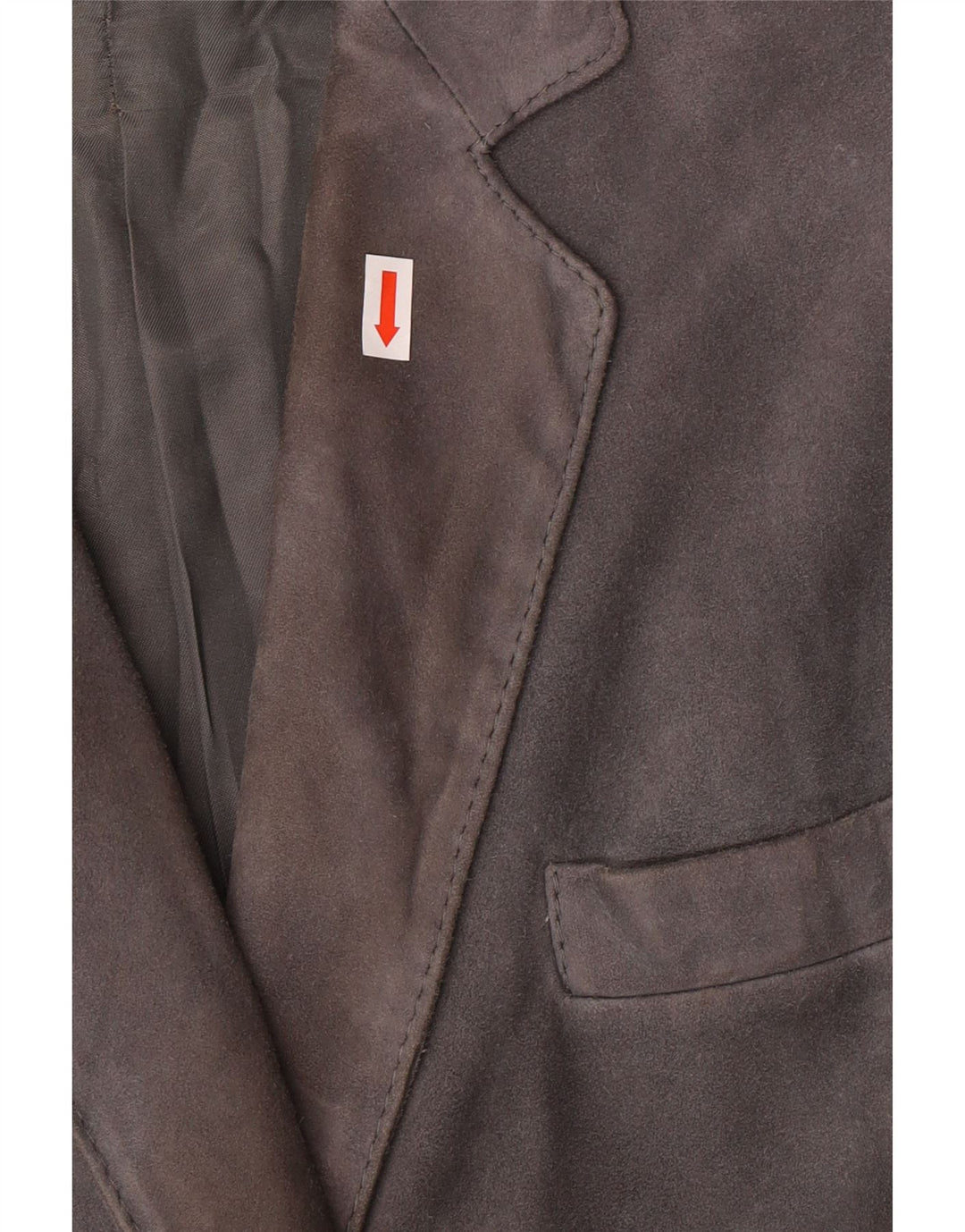 VINTAGE Womens Double Breasted Suede Blazer Jacket UK 14 Medium Grey