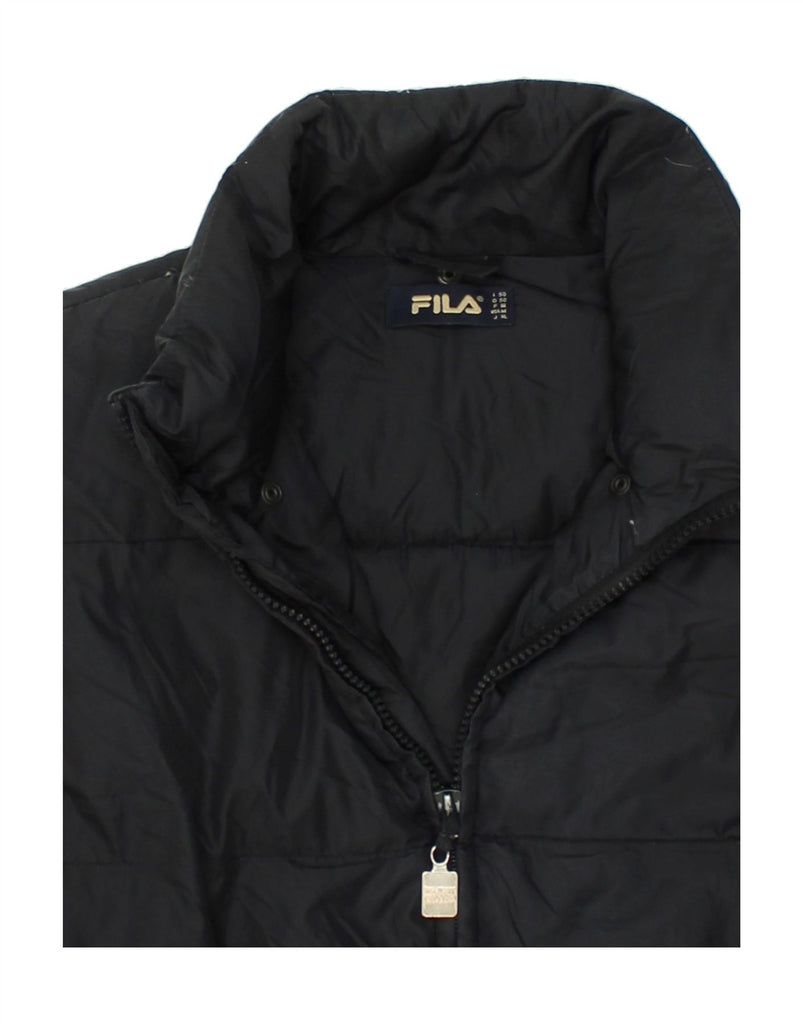 FILA Womens Padded Jacket IT 50 Large Black Polyamide | Vintage Fila | Thrift | Second-Hand Fila | Used Clothing | Messina Hembry 