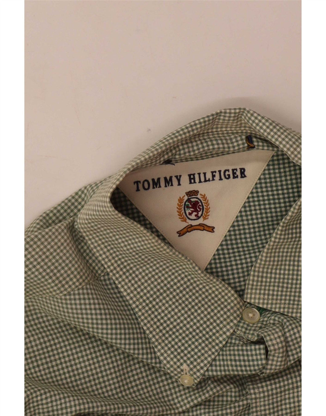 Tommy Hilfiger Mens Flannel Shirt XL Green Gingham