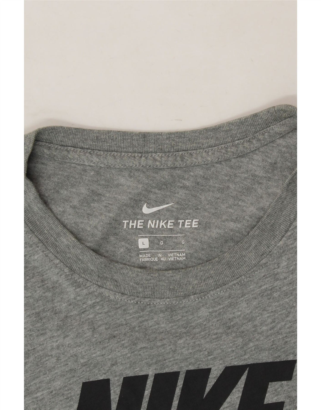 NIKE Mens Graphic T-Shirt Top Large Grey Cotton Vintage Nike and Second-Hand Nike from Messina Hembry 