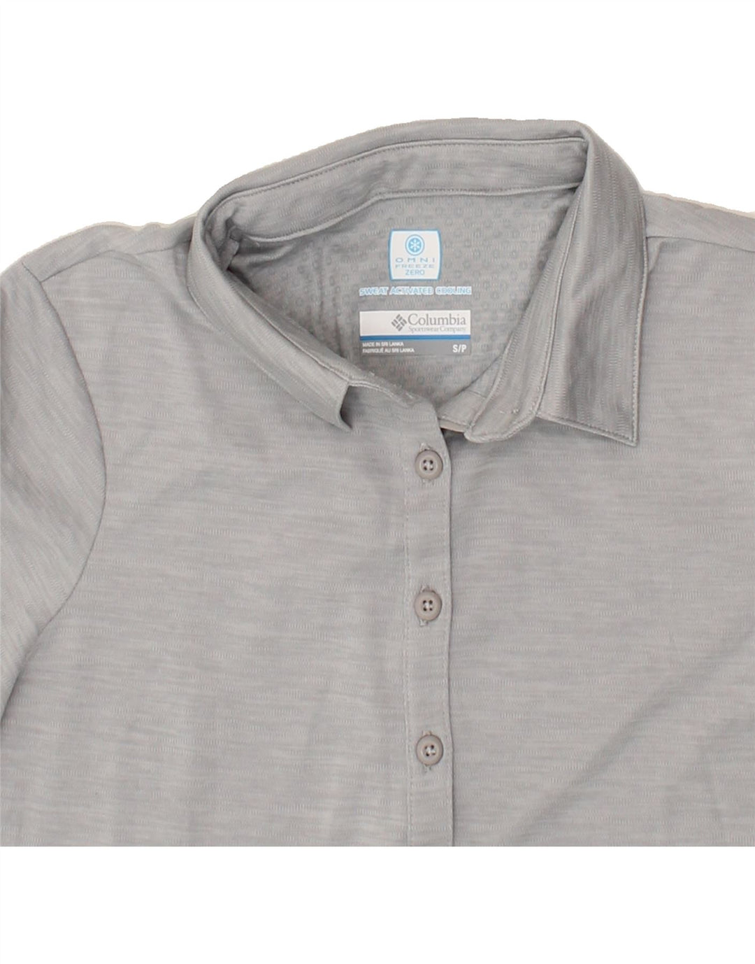COLUMBIA Womens Polo Shirt UK 10 Small Grey Vintage Columbia and Second-Hand Columbia from Messina Hembry 