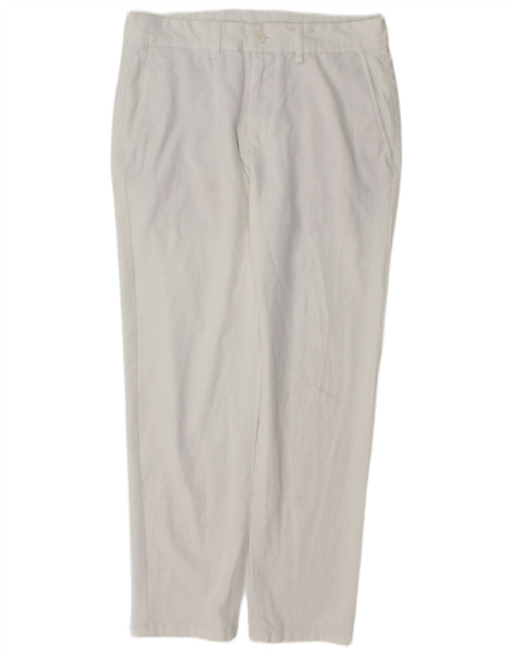 Zara Mens Slim Chino Trousers EU 38 Small W30 L28 White Polyester