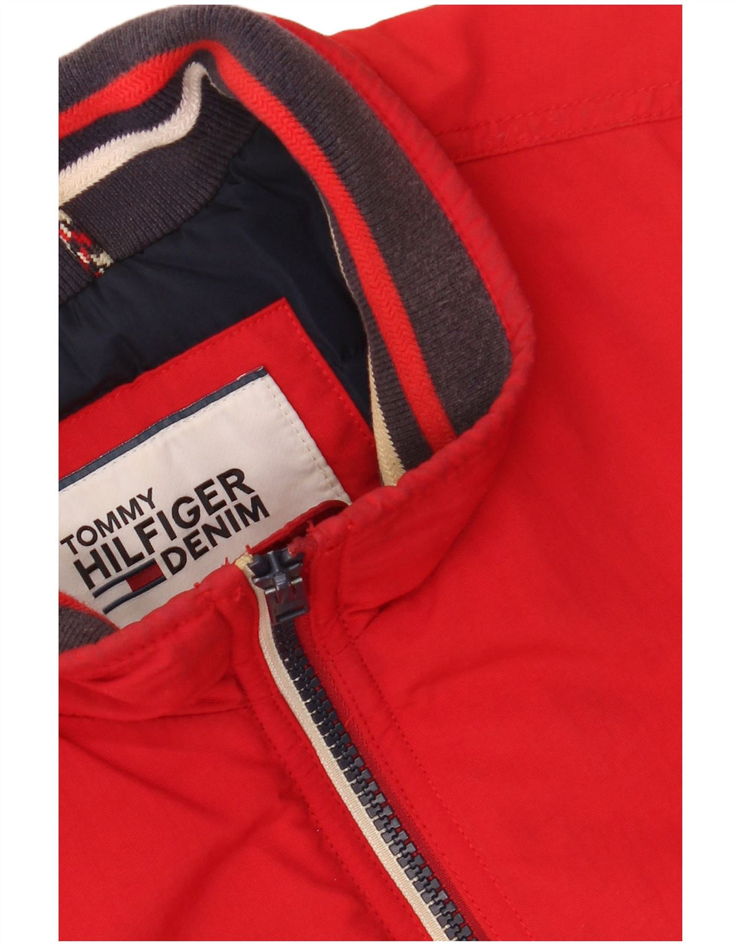 TOMMY HILFIGER Mens Bomber Jacket UK 40 Large Red Polyamide