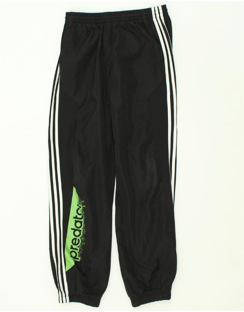 ADIDAS Boys Graphic Tracksuit Trousers Joggers 15-16 Years Black Polyester | Vintage Adidas | Thrift | Second-Hand Adidas | Used Clothing | Messina Hembry 