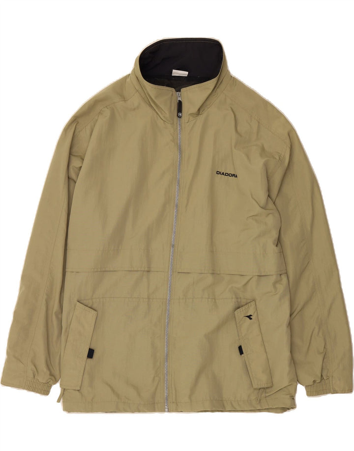 DIADORA Mens Windbreaker Jacket UK 42 XL Beige Polyamide Vintage Diadora and Second-Hand Diadora from Messina Hembry 